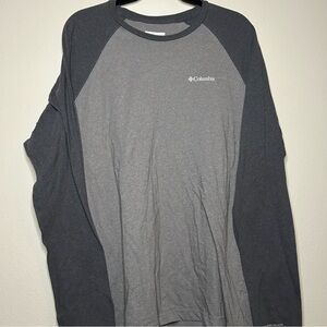 Columbia Two-Tone Gray Long-Sleeve Raglan Shirt